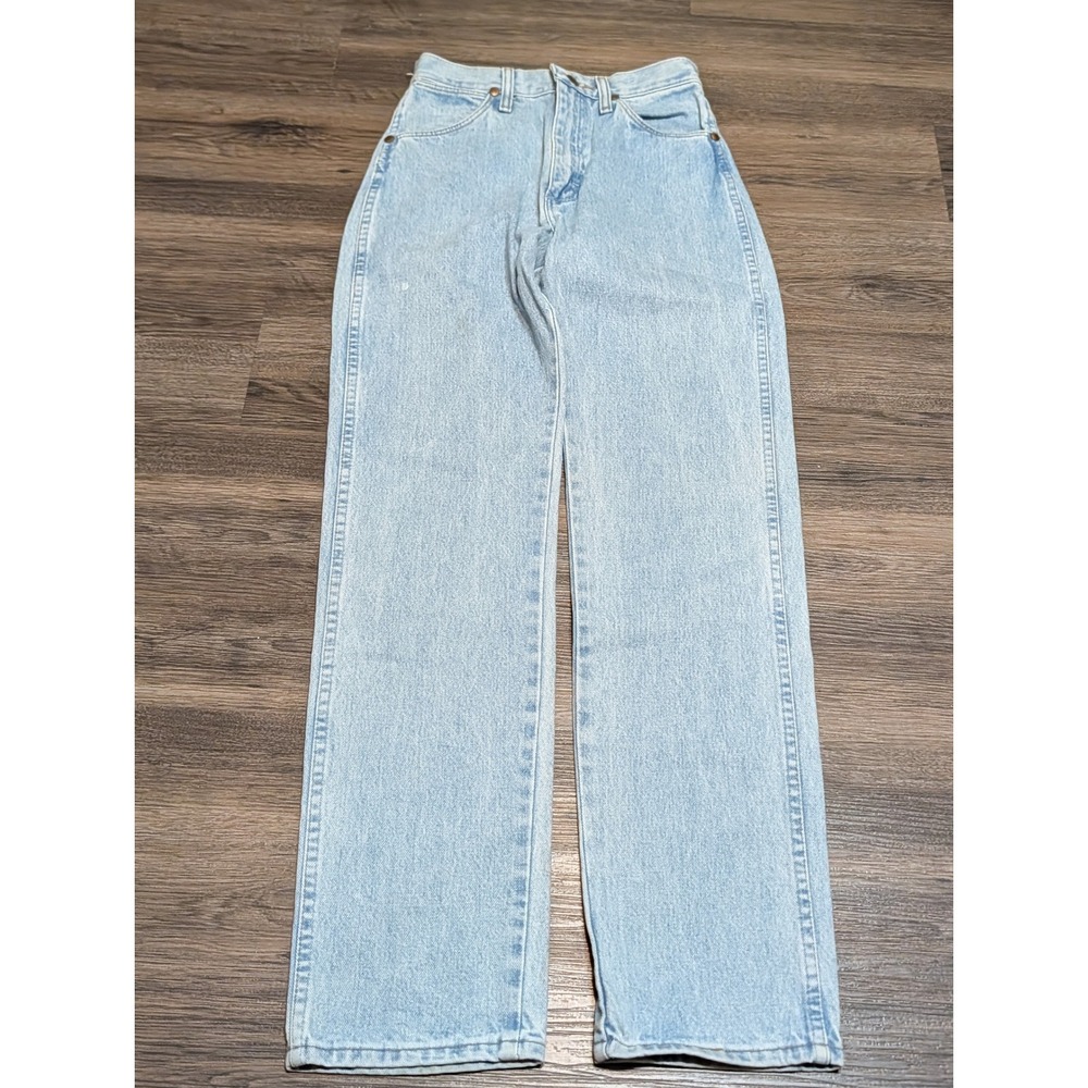 Vintage Wrangler 14MWZGB High Rise Straight Leg Jeans Light Wash 3x32 USA Made